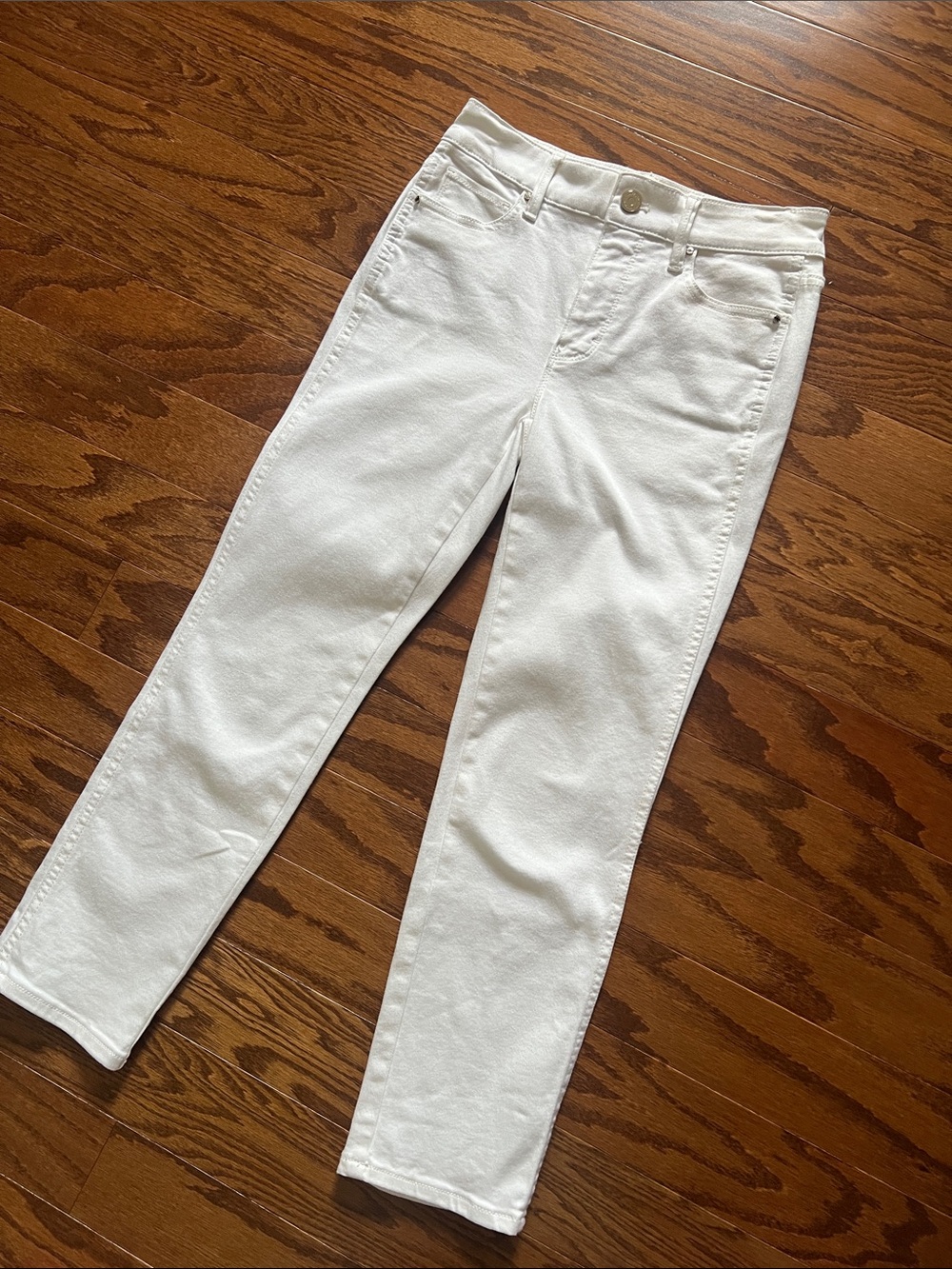 WHBM Straight white jeans, size 00S